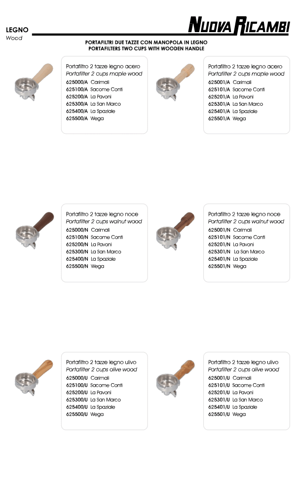 Portafilter with wooden handle